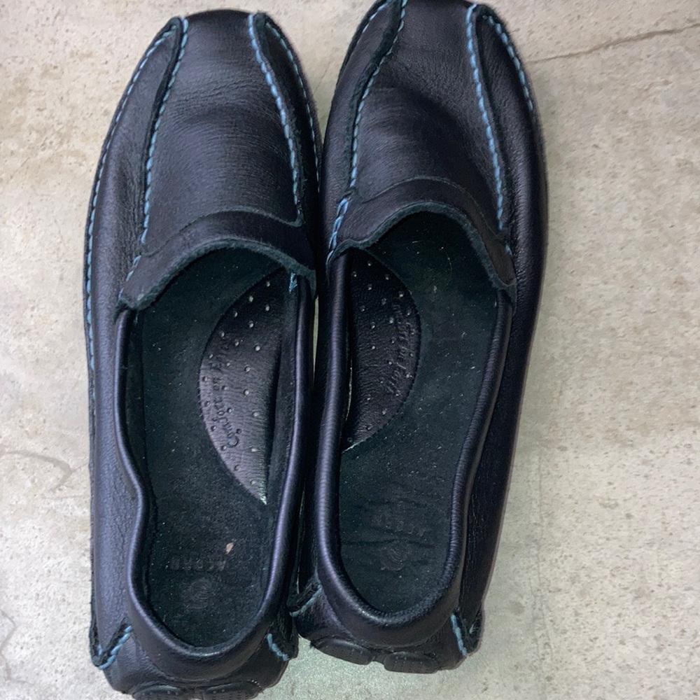 Acorn deerskin driving shoes black size 10M
